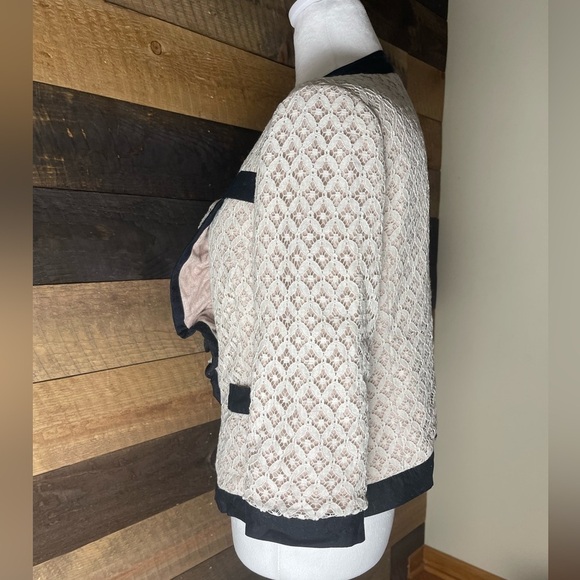 Anthropologie Lace Blazer Jacket By Tabitha Size Medium - Picture 2 of 9